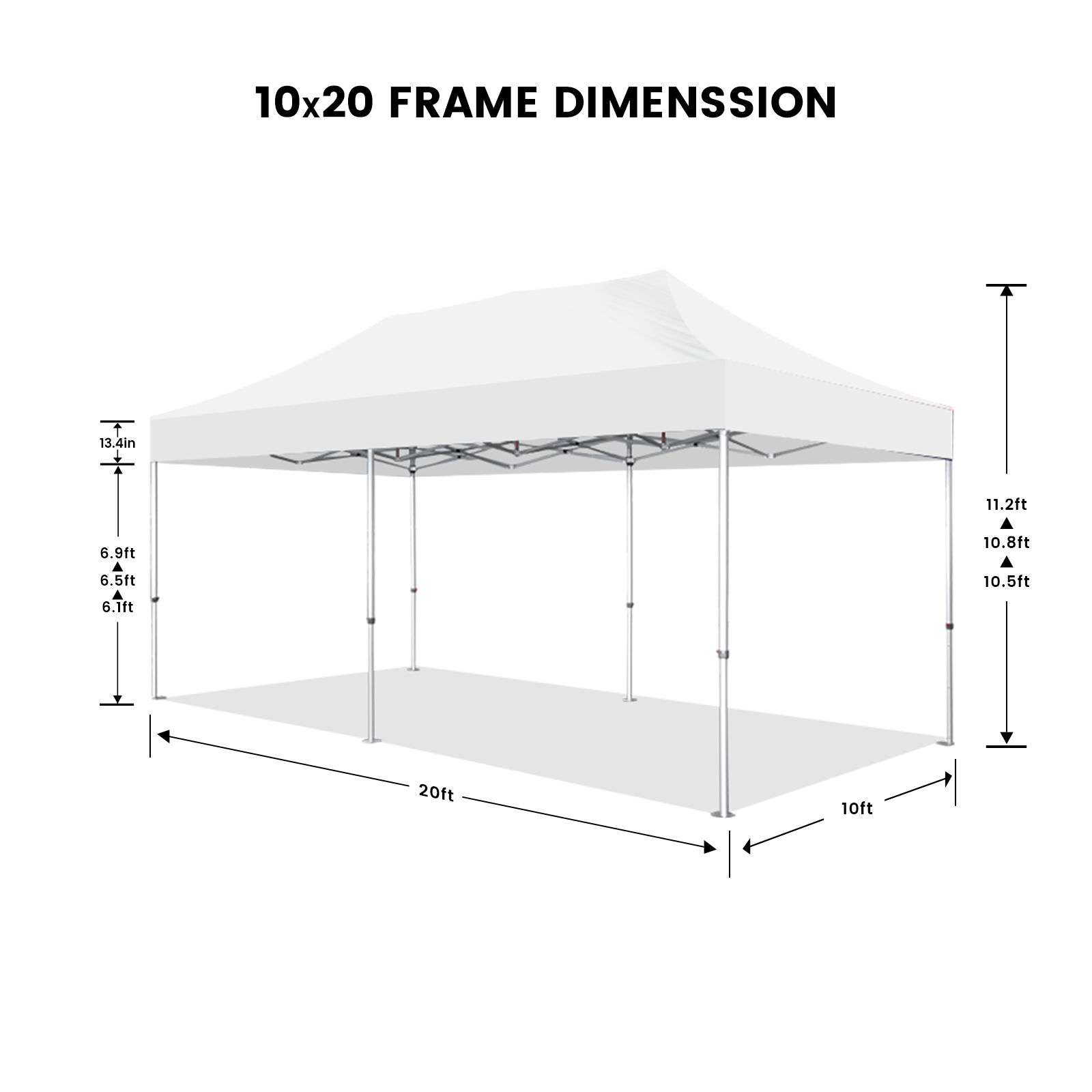 10' x 20' Canopy - Red Color