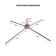 Lightweight Cross Base - UniFit Pole Flag Accessories