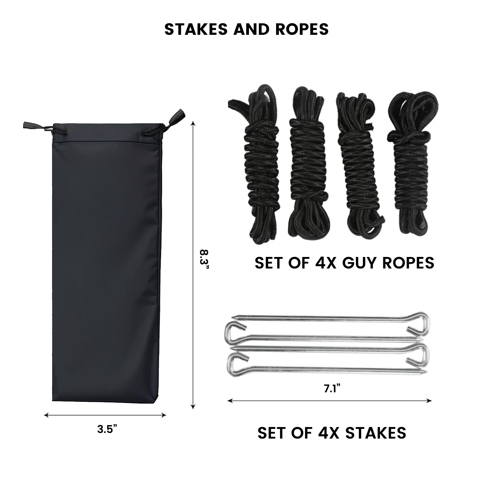 Tent stakes kit - 6 Pack