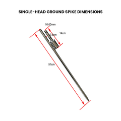 Single-Head Ground Spike - UniFit Pole Flag Accessories